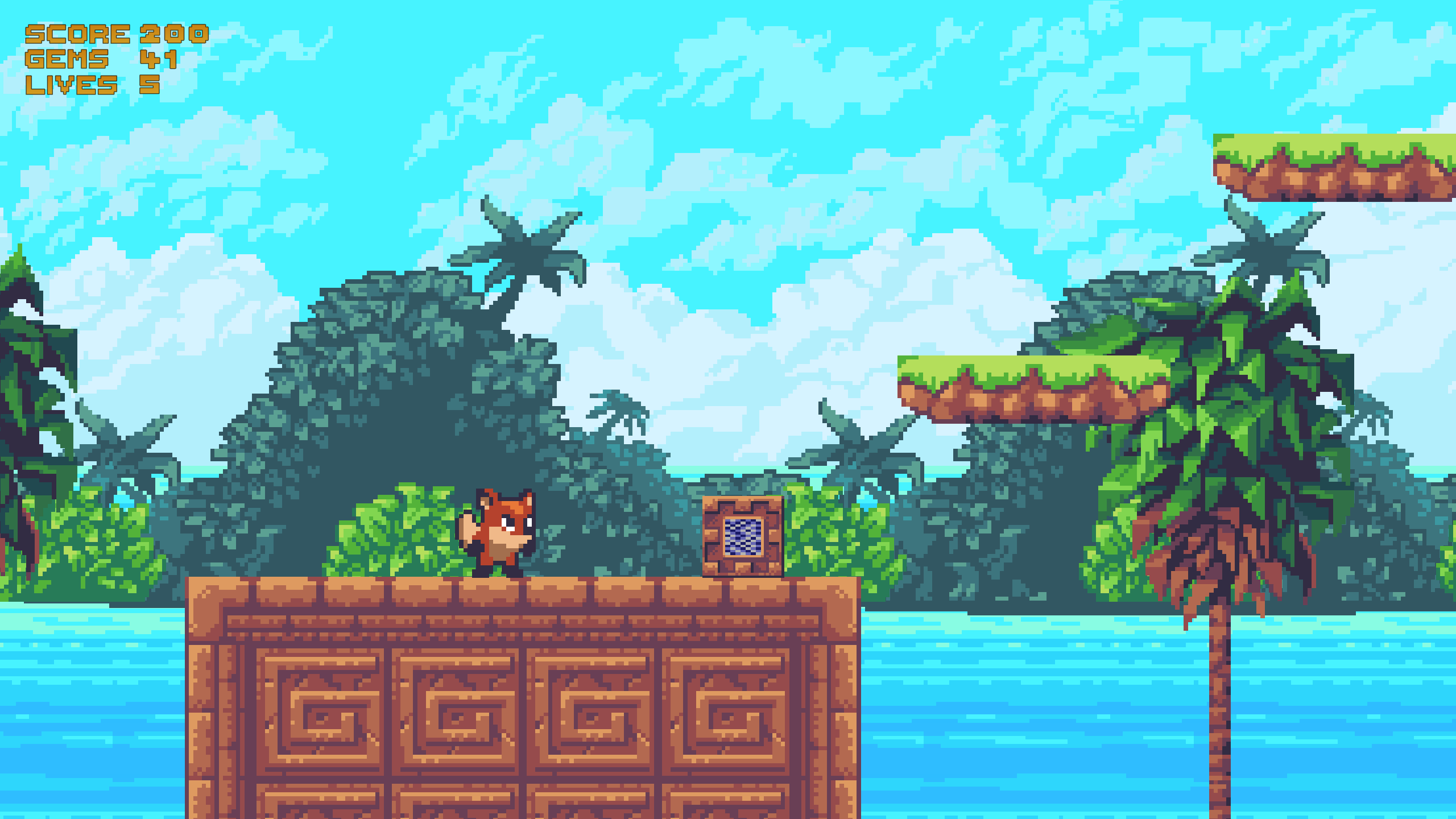 fox character next to shield powerup